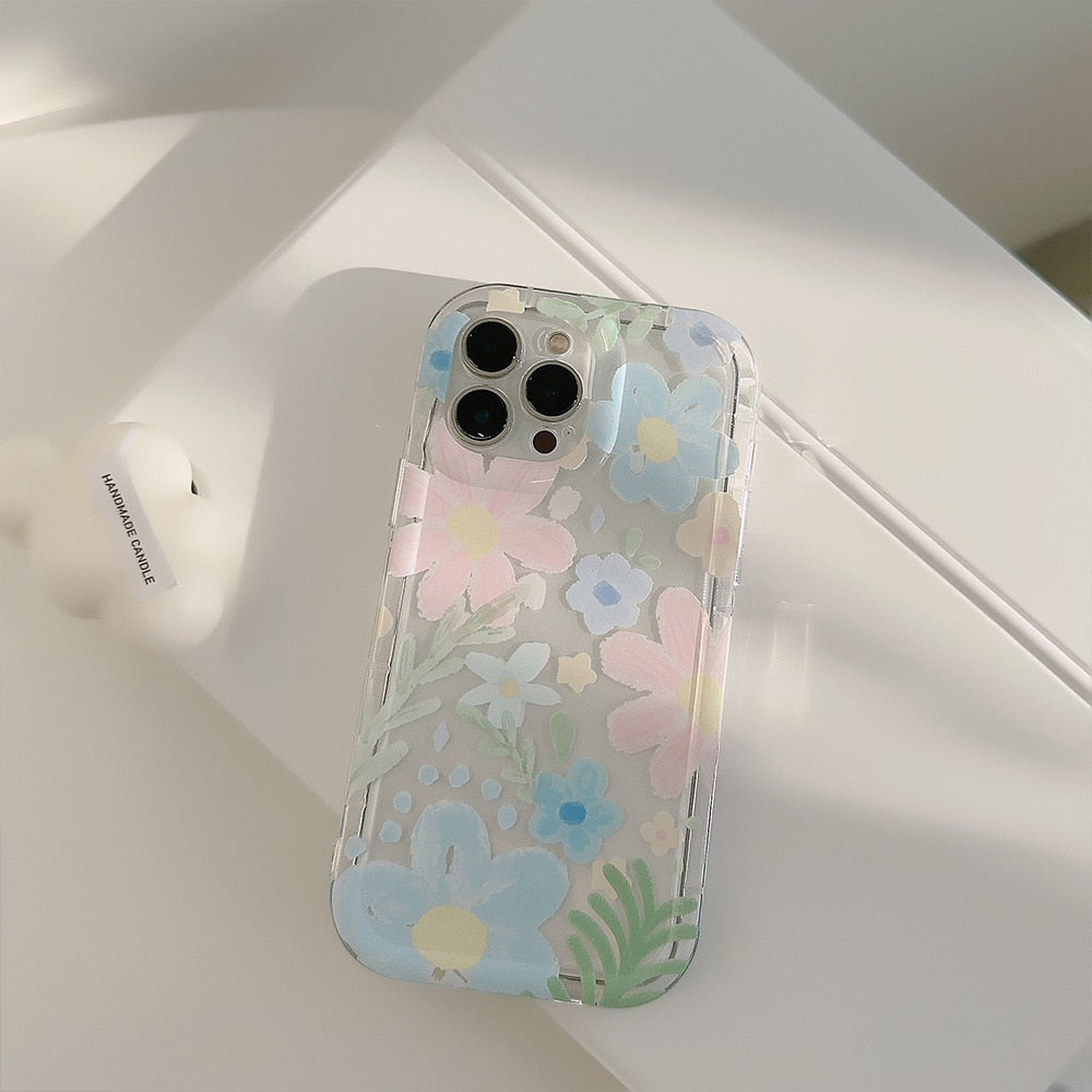 Transparent Summer Flower Phone Case