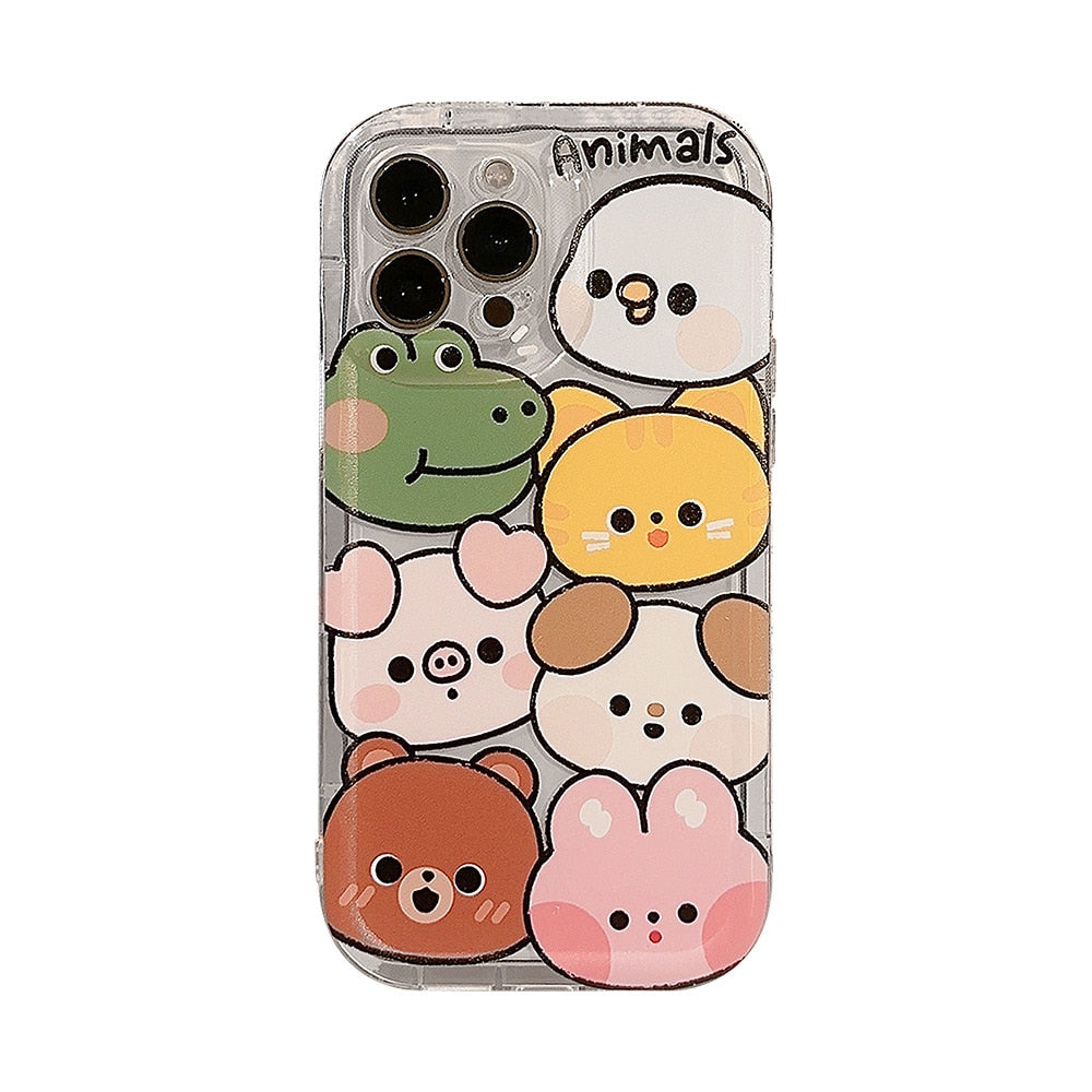 Cute Cartoon Animal and Friends Phone Case