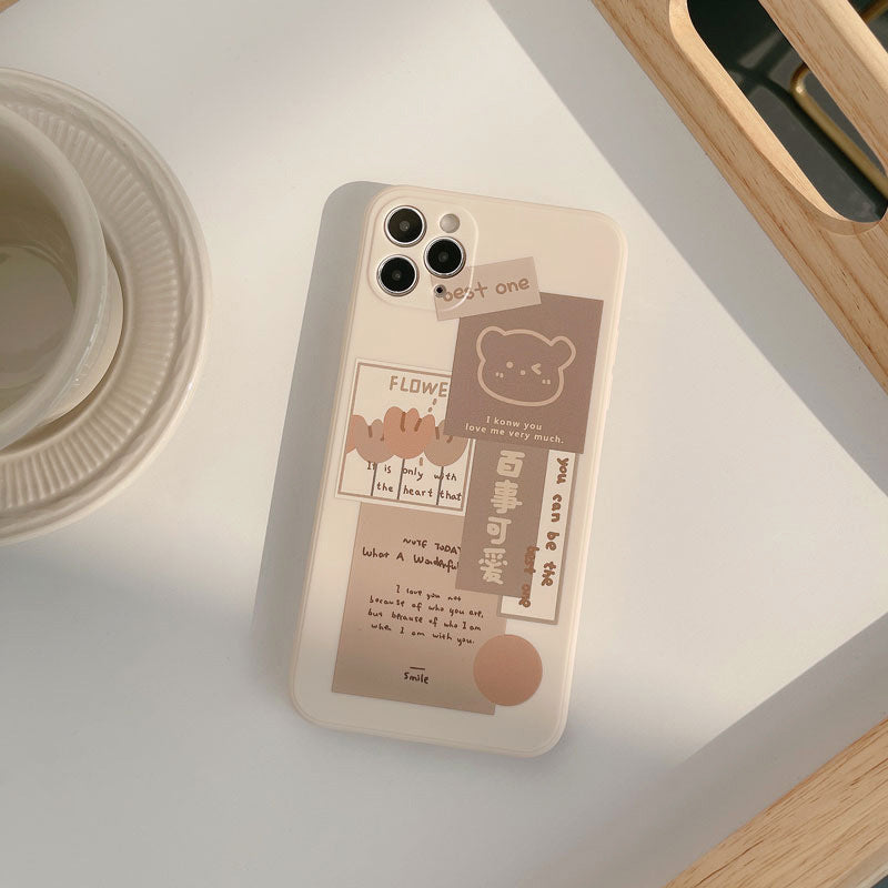 Retro Chocolate Bear Art Phone Case - Zinkiee