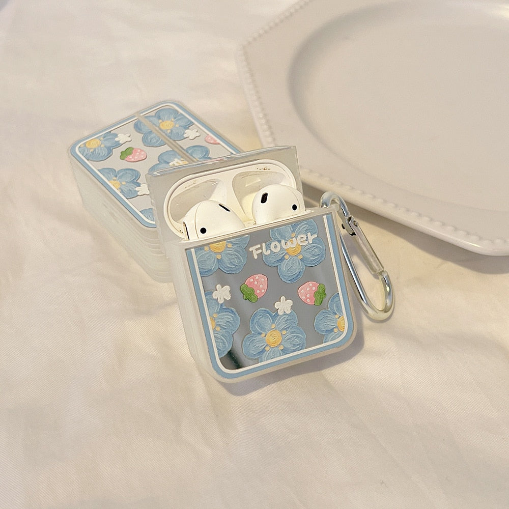 Retro Flower Oil Painting AirPods Case