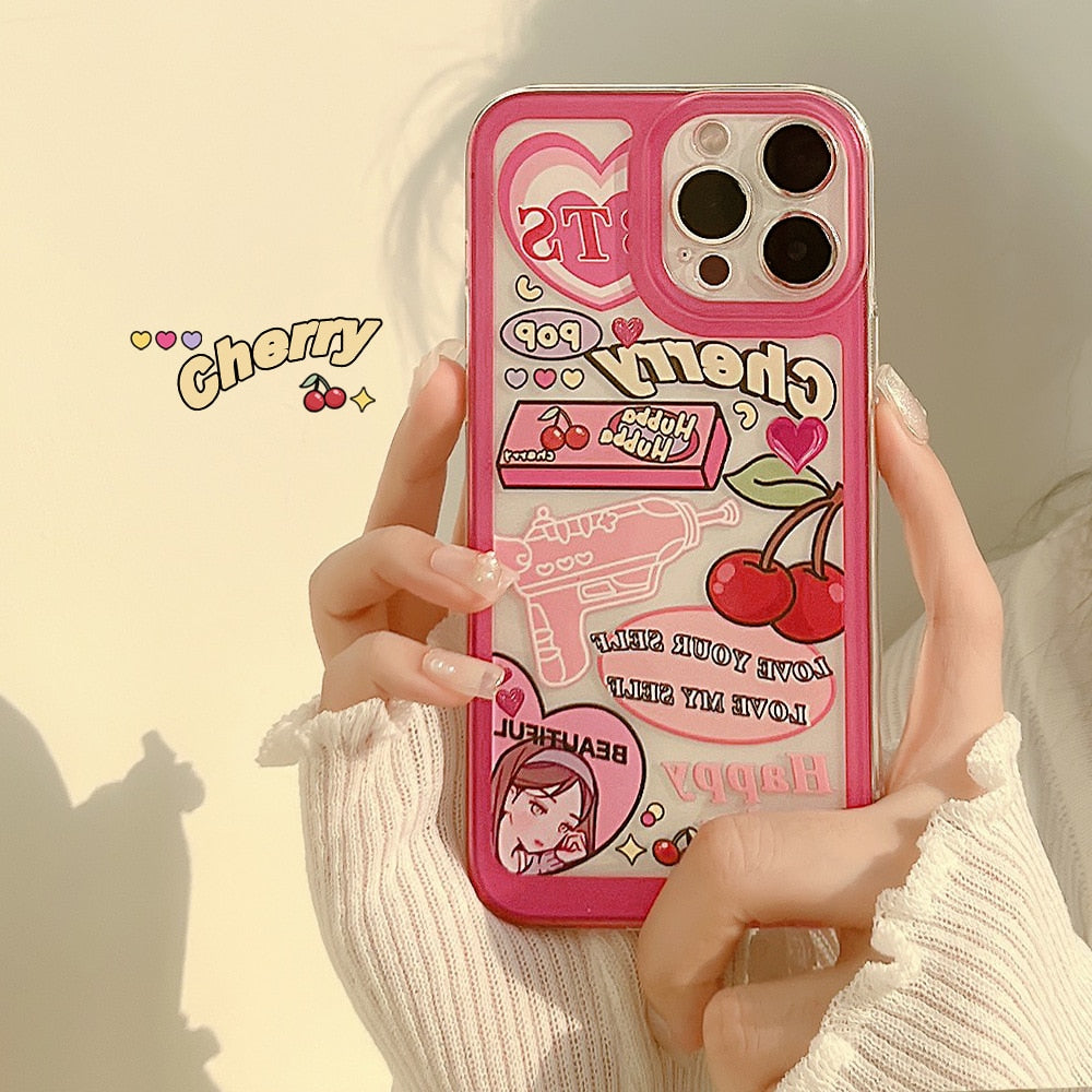 Retro Pop Cherry Girls Phone Case