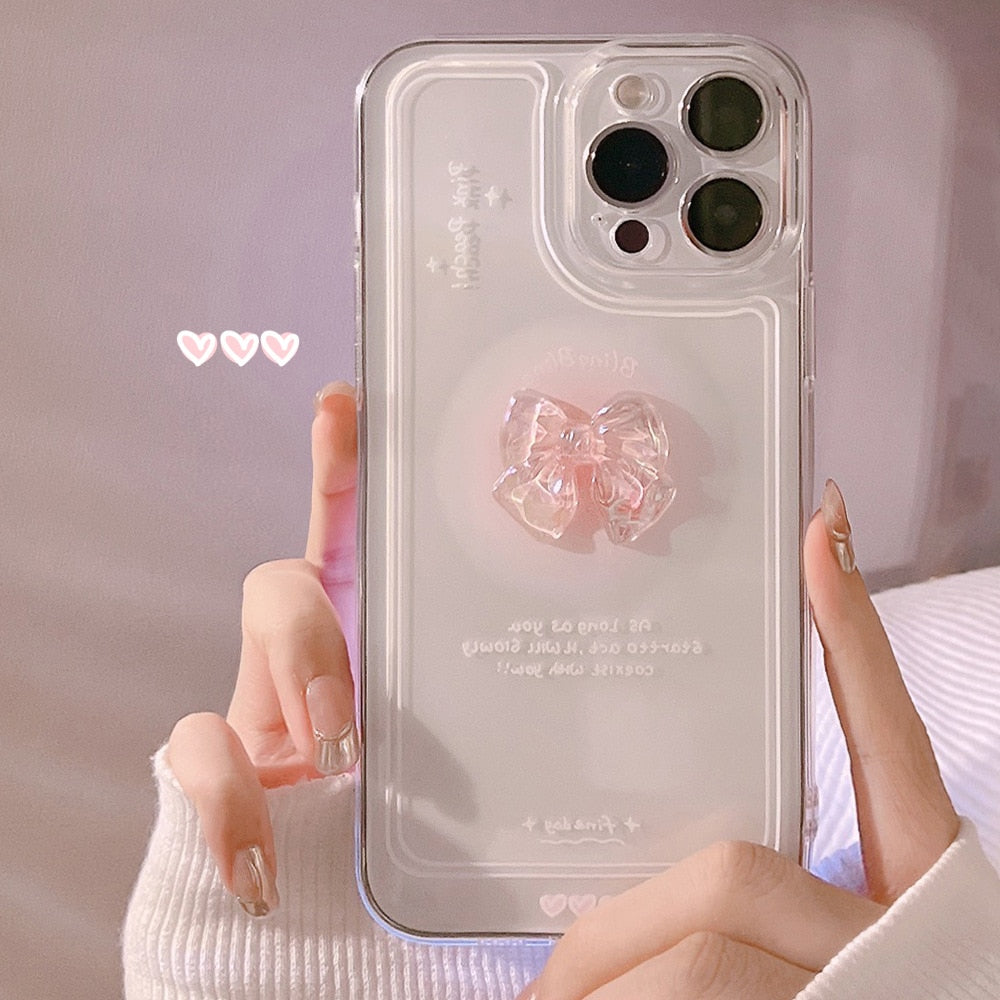 Crystal Bow Tie Phone Case
