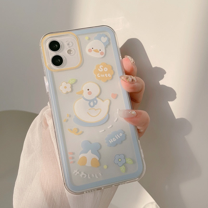 Cute Cartoon Wash-Bath Phone Case